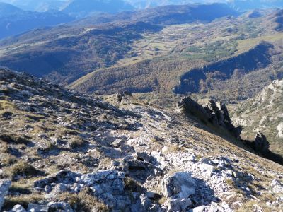 Vue descente sommet