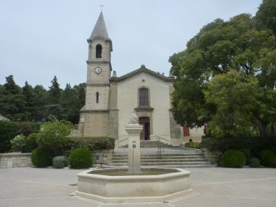 Vue église Lamanon