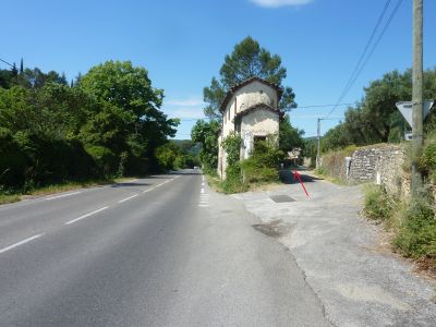 Intersection après Montade