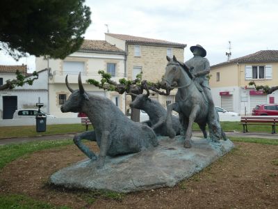 Vue statue Camargue
