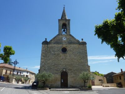 Vue église Saint-Michel-d'Euzet