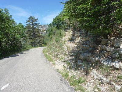 Croisement D713 montée raide