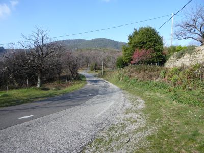 Croisement route poteau