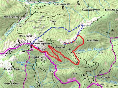 Vue carte montée sommet