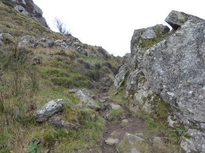 Vue sentier rochers