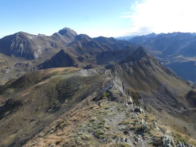 Vue descente sommet