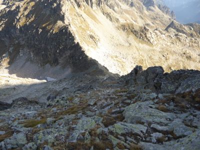 Vue descente sommet