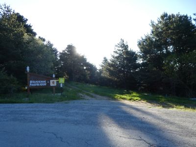 Croisement fin route ski