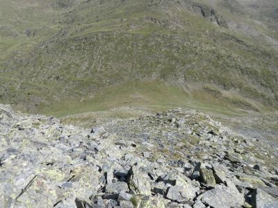 Vue descente sommet