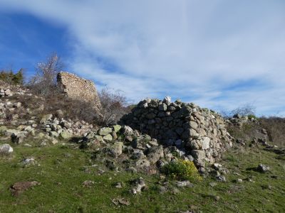 Vue cabane ruinée