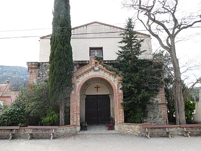 Vue église Vingrau