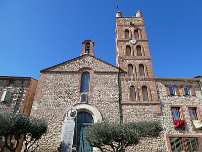 Vue église Corneilla