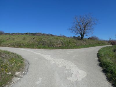 Intersection après Saint-Pantaléon