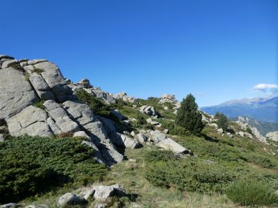 Vue descente sentier