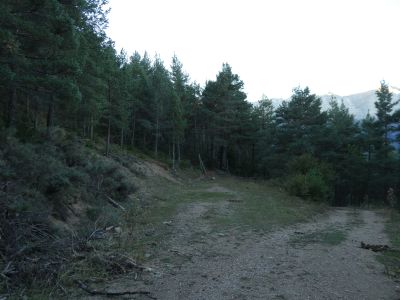 Croisement fin piste Guilera