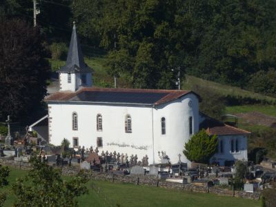 Vue église Anhaux
